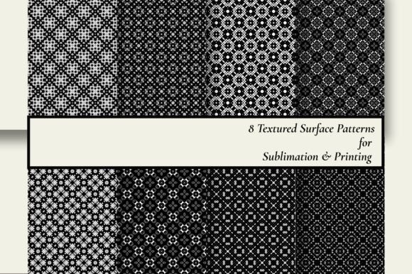 8 Black White Geometric Patterns: A Versatile Design Resource
