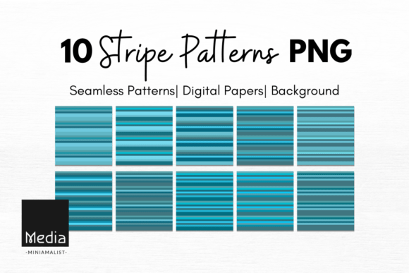 Blue Stripe Seamless Patterns Collection