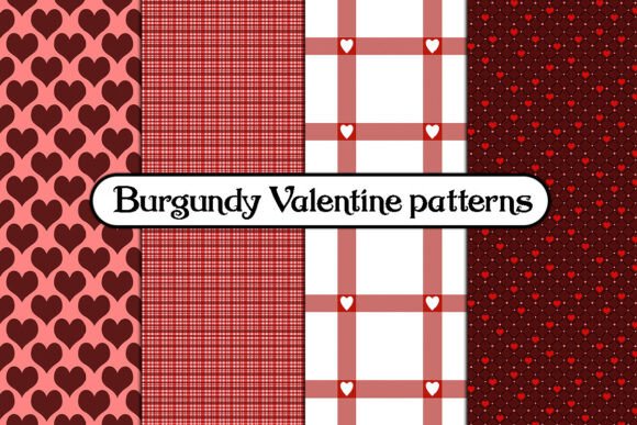 Burgundy Valentine Patterns: A Timeless Touch for Romantic Design Projects