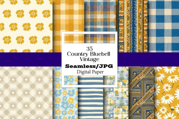 Country Bluebell Vintage Patterns – Timeless Design for Modern Creativity