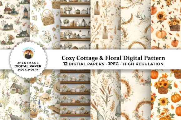 Cozy Cottage Floral Digital Patterns: A Strategic Resource for Creative Projects