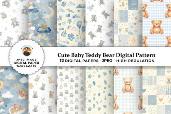 Cute Baby Teddy Bear Digital Patterns: A Versatile Resource for Creative Projects