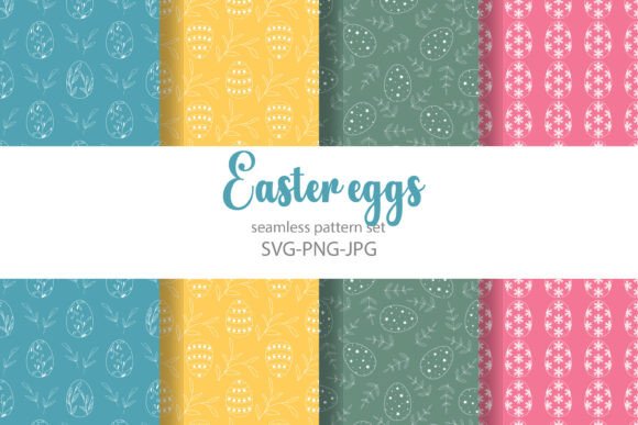 Easter Eggs Prints Seamless Patterns