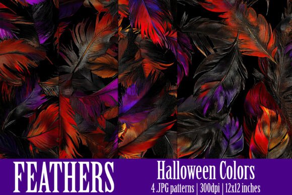 Explore Halloween Colors Feather Patterns for Creative Projects